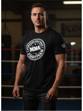 Fighters Only Black MMA Fight Team Short Sleeve Tee Size L